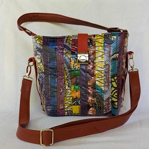 Laminated African Brilliance Bucket Bag