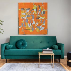 Edredón contemporáneo grande para el regazo - Manta grande - Edredón moderno hecho a mano - Edredón de doble cara