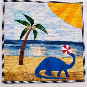 Playful Art Quilt, Wall Hanging, Mini Art Quilt, Home Decor