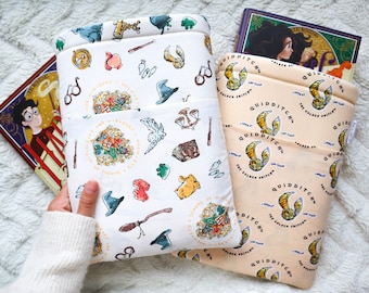 Magic Quidditch Book Sleeve | Handmade 100% Cotton | Gift for Book Lovers | Fantasy Reading Accessory | Small Canadian Business