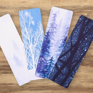 Trees Bookmarks • 1mm thick • Handmade in Canada • Fir Trees, Tree Branch, Forest • Gift for book lover • Book accessories • Gift for reader