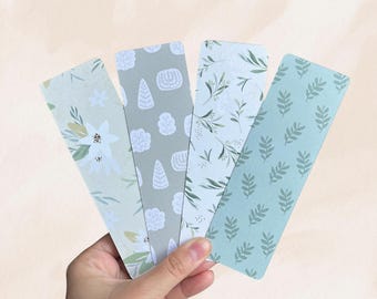 Botanical Bookmarks | Double Sided Matte Cardstock | Handmade Book Lover Gift | Small Canadian Business | Free Bonus Bookmark