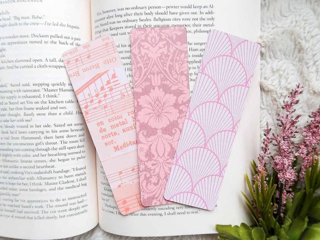 Vintage Bookmark Double Sided 1mm Thick Handmade In Etsy
