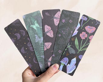 Cottagecore Witchy Bookmarks | Double Sided Matte Cardstock | Handmade Book Lover Gift | Small Canadian Business | Free Bonus Bookmark