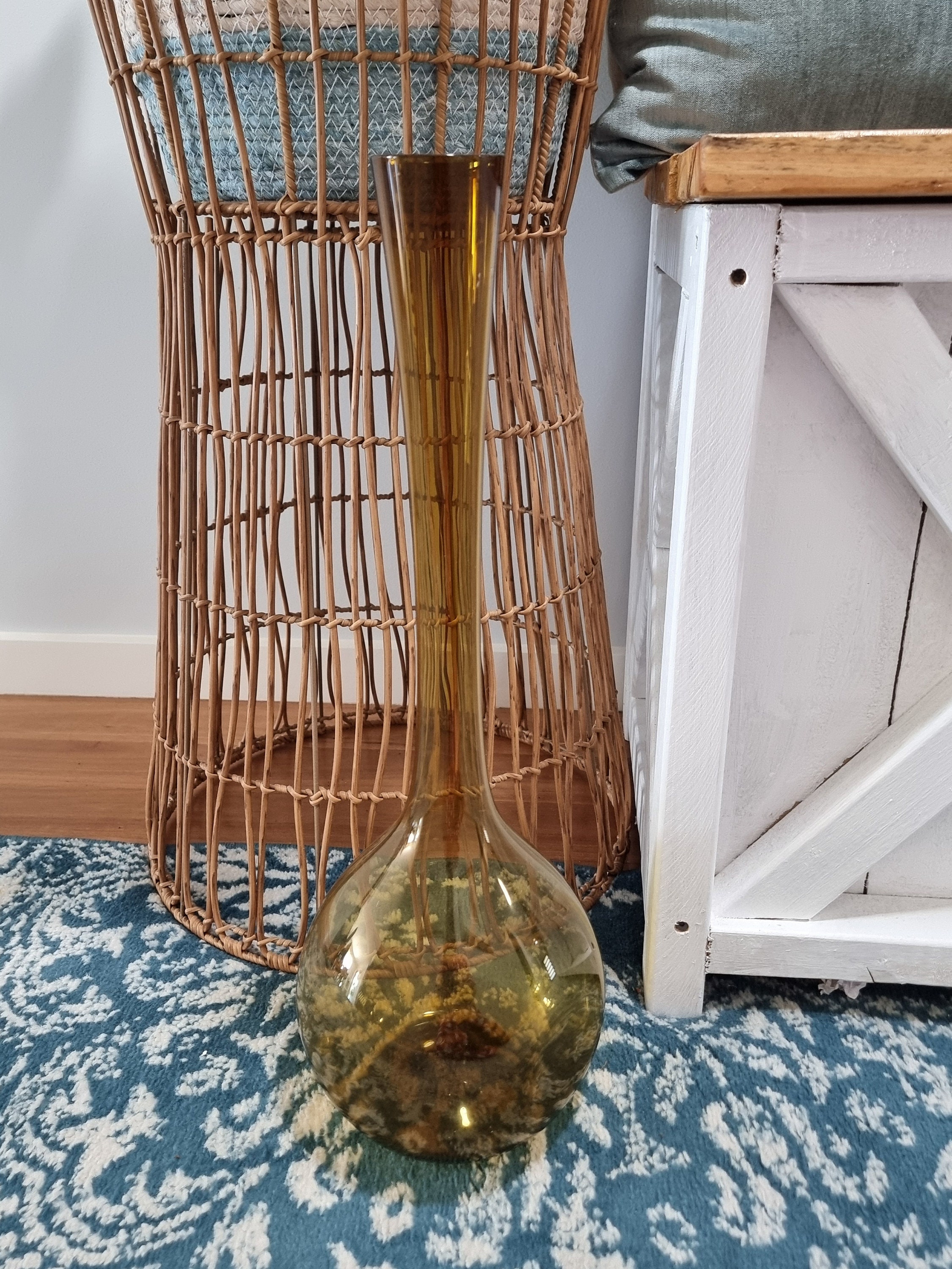 Vintage Arthur Percy for Aseda Gullaskruf Glassworks Sweden Amber