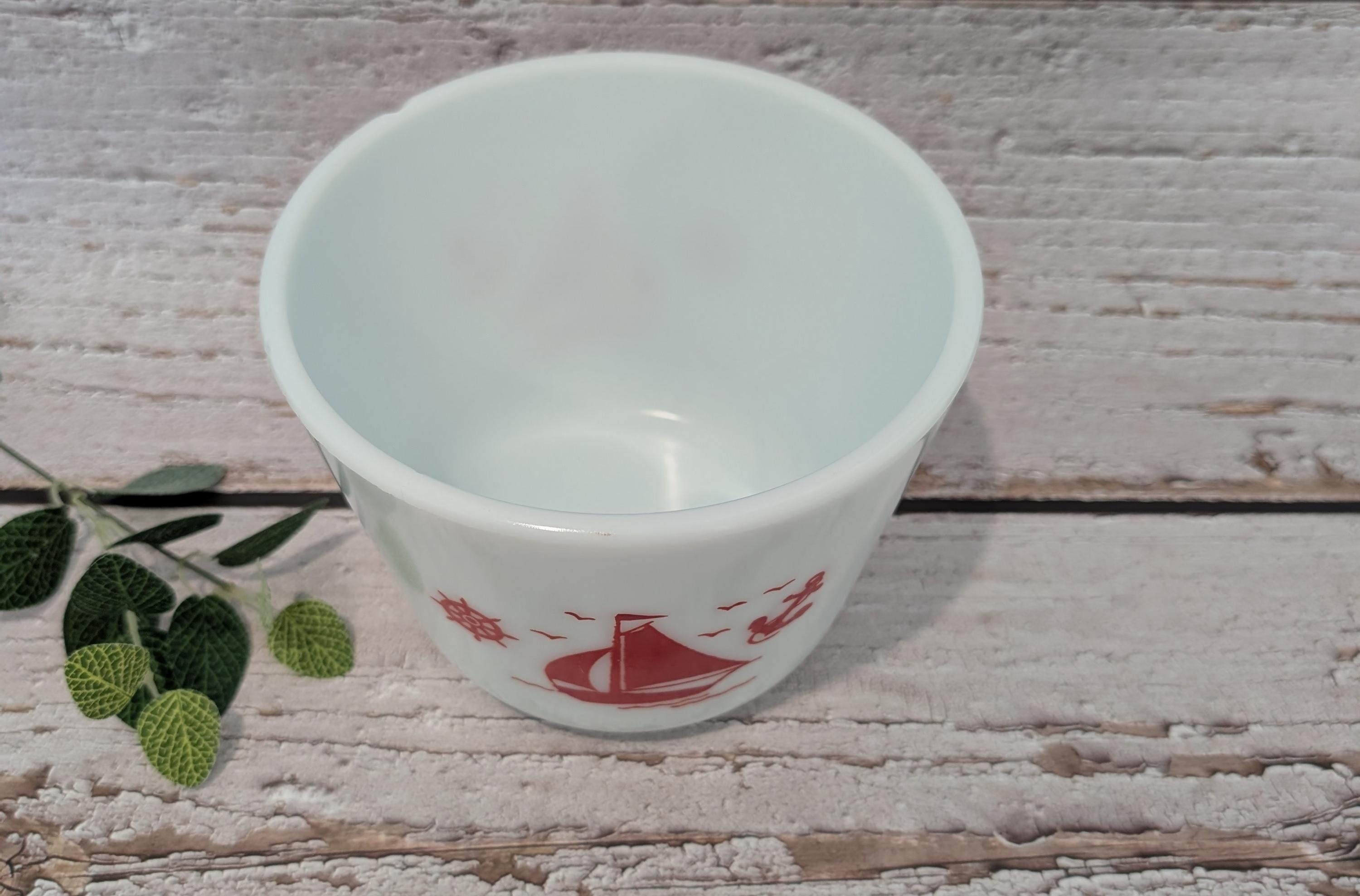 Vintage Mckee Glass Red Sailboats Canister Grease Jar - Etsy