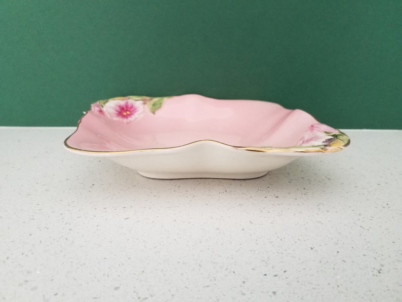 Vintage Royal Winton England Pink Petunia Serving Plate