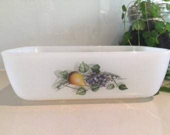 Vintage Arcopal France - 'Fruits de France' Butter Dish
