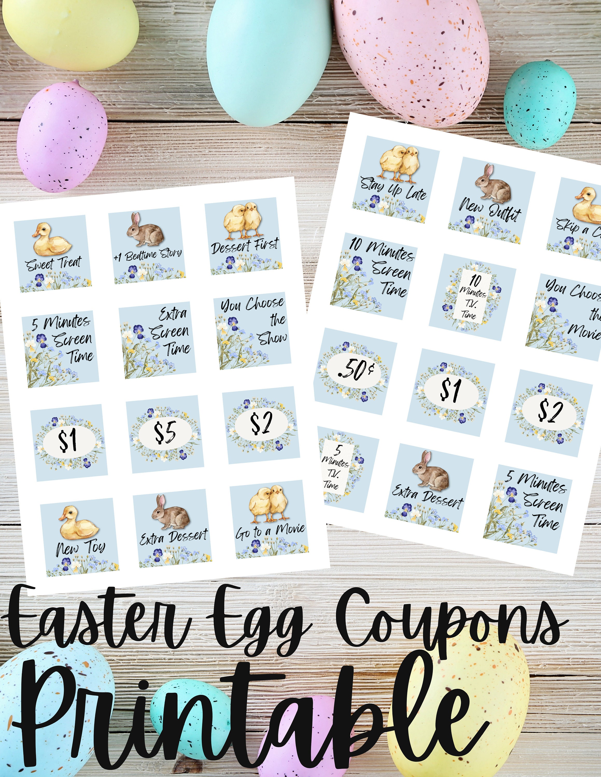 Printable Easter Egg Coupons Easter Egg Filler Instant Download Etsy Printable Easter Egg Coupons Easter Egg Filler Instant Download Etsy