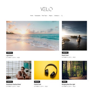 Velo - Minimales Blog WordPress Theme