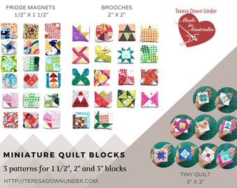 Miniature quilt blocks