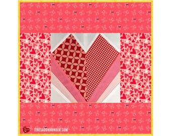 Foundation piecing heart template