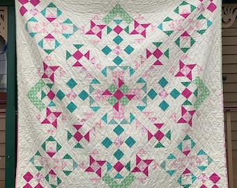 French garden quilt pattern - PDF download