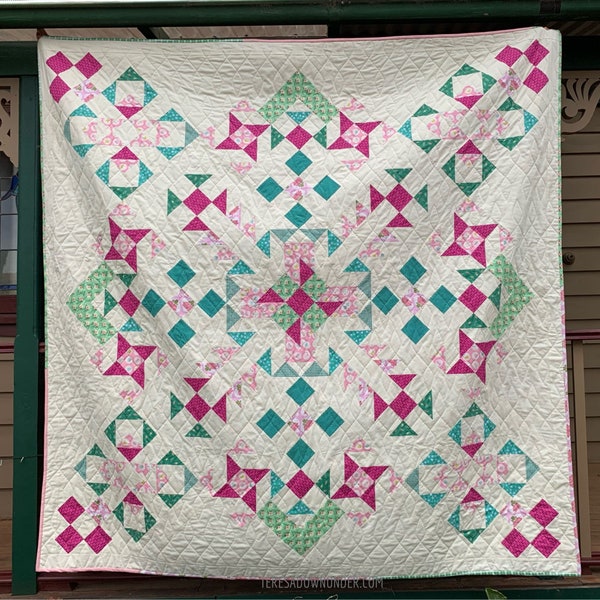 French garden quilt pattern - PDF download