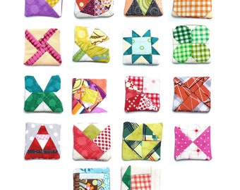 Quilted brooches templates