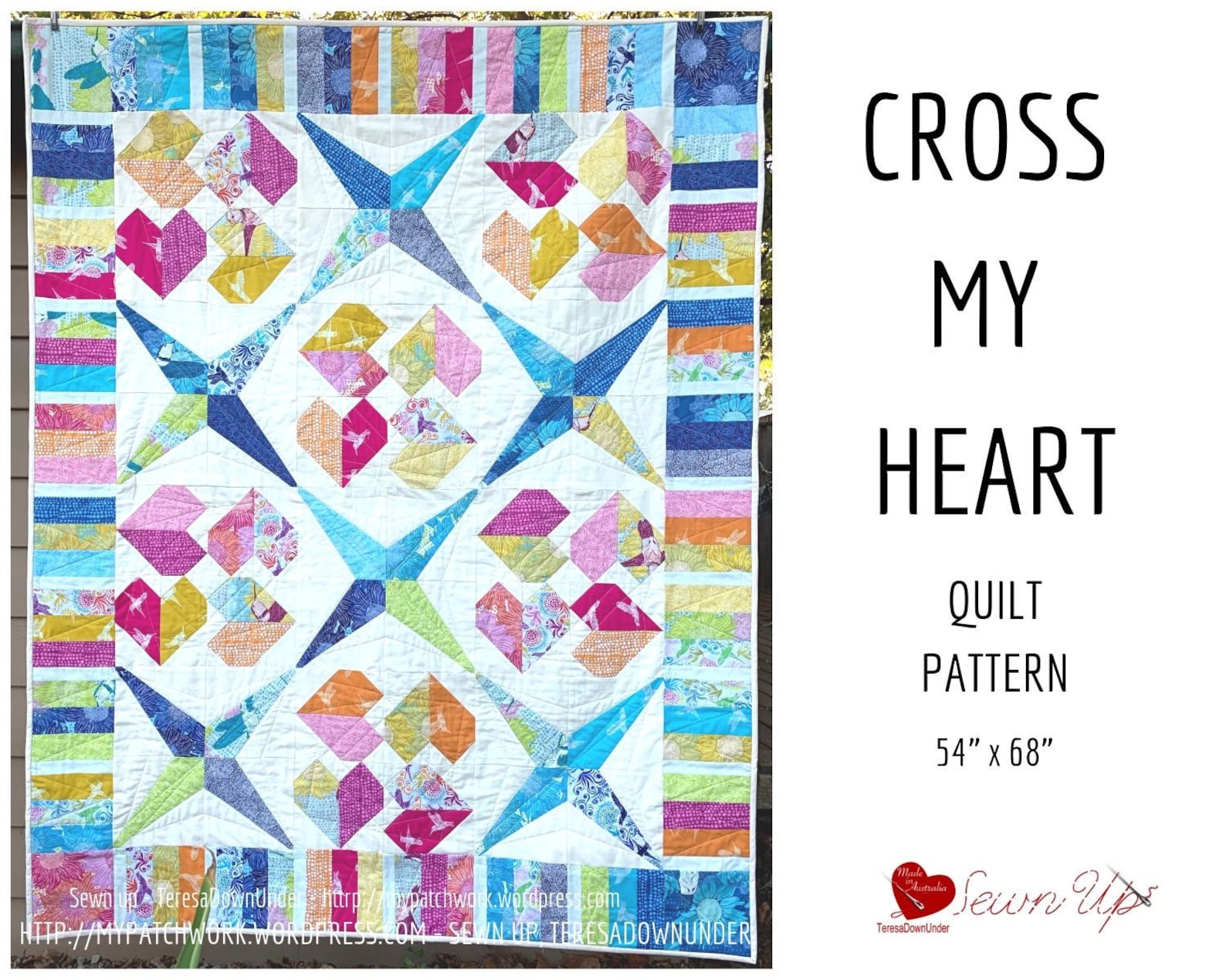 Cross My Heart Quilt Pattern PDF Download Etsy Australia
