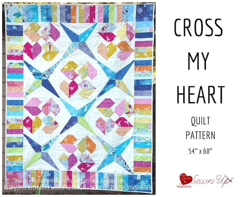 Cross My Heart Quilt Pattern PDF Download Etsy Australia