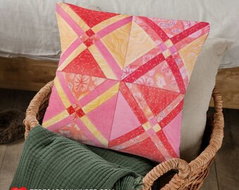 Stitched seasons pillow - quilt pattern and video tutorial