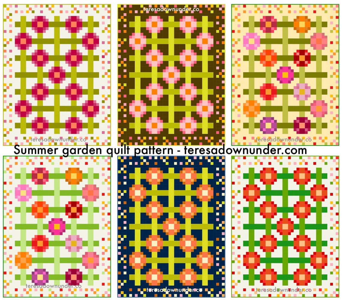 Summer Garden Quilt Pattern Etsy
