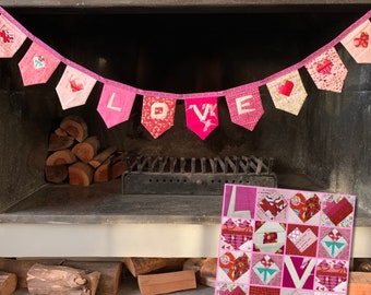 Valentine's Day Love bunting pattern