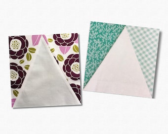 Triangle in a square - traditional and foundation piecing templates