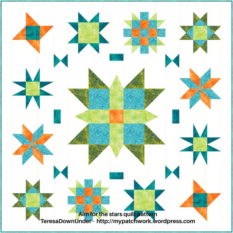 Lucky Stas Quilt Patten By Tey Atkinson Of Atkinson Designs