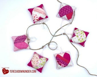 Miniature heart templates - foundation piecing