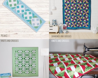 Coordinated strips - 1 block, 3 quilts bundle