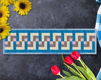 4 quilt pattern bundle: quarter courthouse steps block - Turnabout patchwork