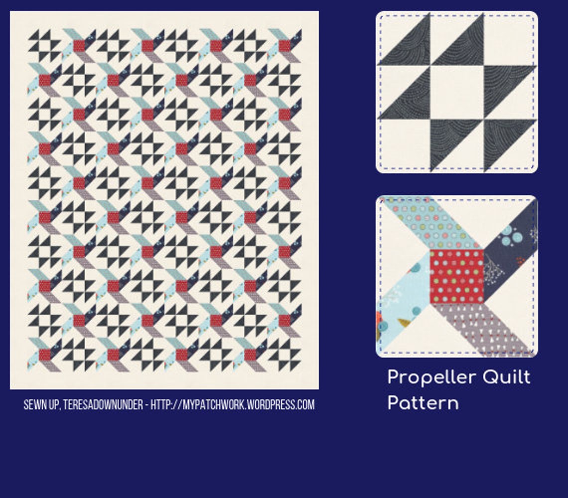Propeller Quilt Pattern PDF Download - Etsy