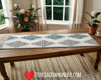 Arctic waves quilted table runner pattern
