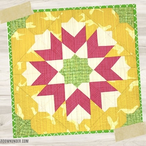 Medina Fall Star foundation piecing templates image 1