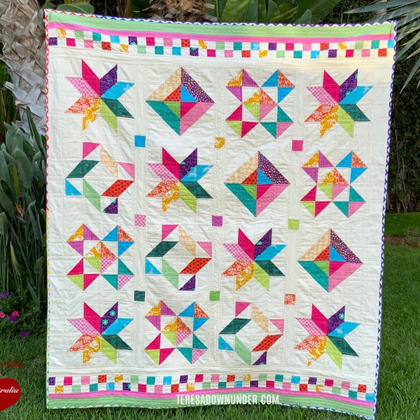 Colour Fair Down Under quilt pattern - PDF download