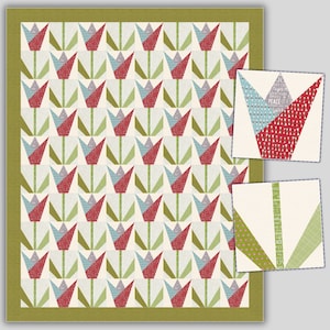 Field of tulips quilt pattern
