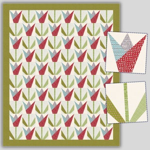 Field of tulips quilt pattern