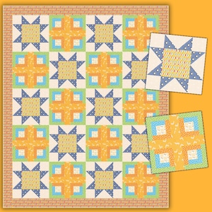 Summer night quilt pattern - PDF download