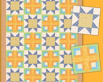 Summer night quilt pattern - PDF download