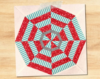 Spiderweb block - templates and video tutorial
