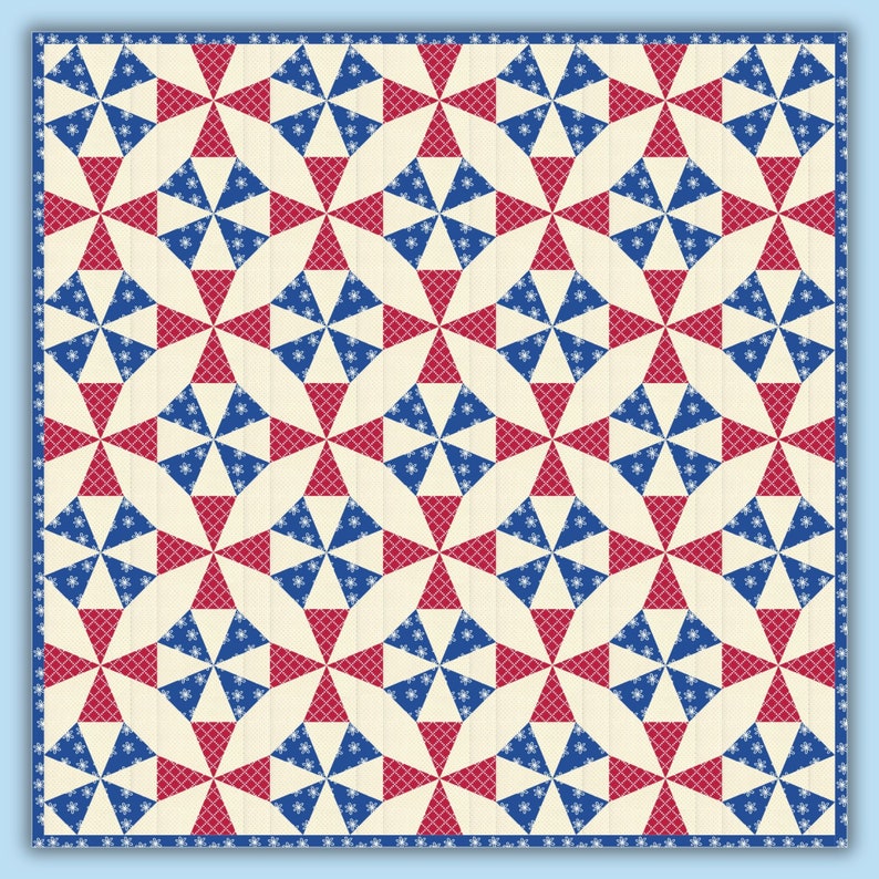 Kaleidoscope quilt block and colouring page image 1