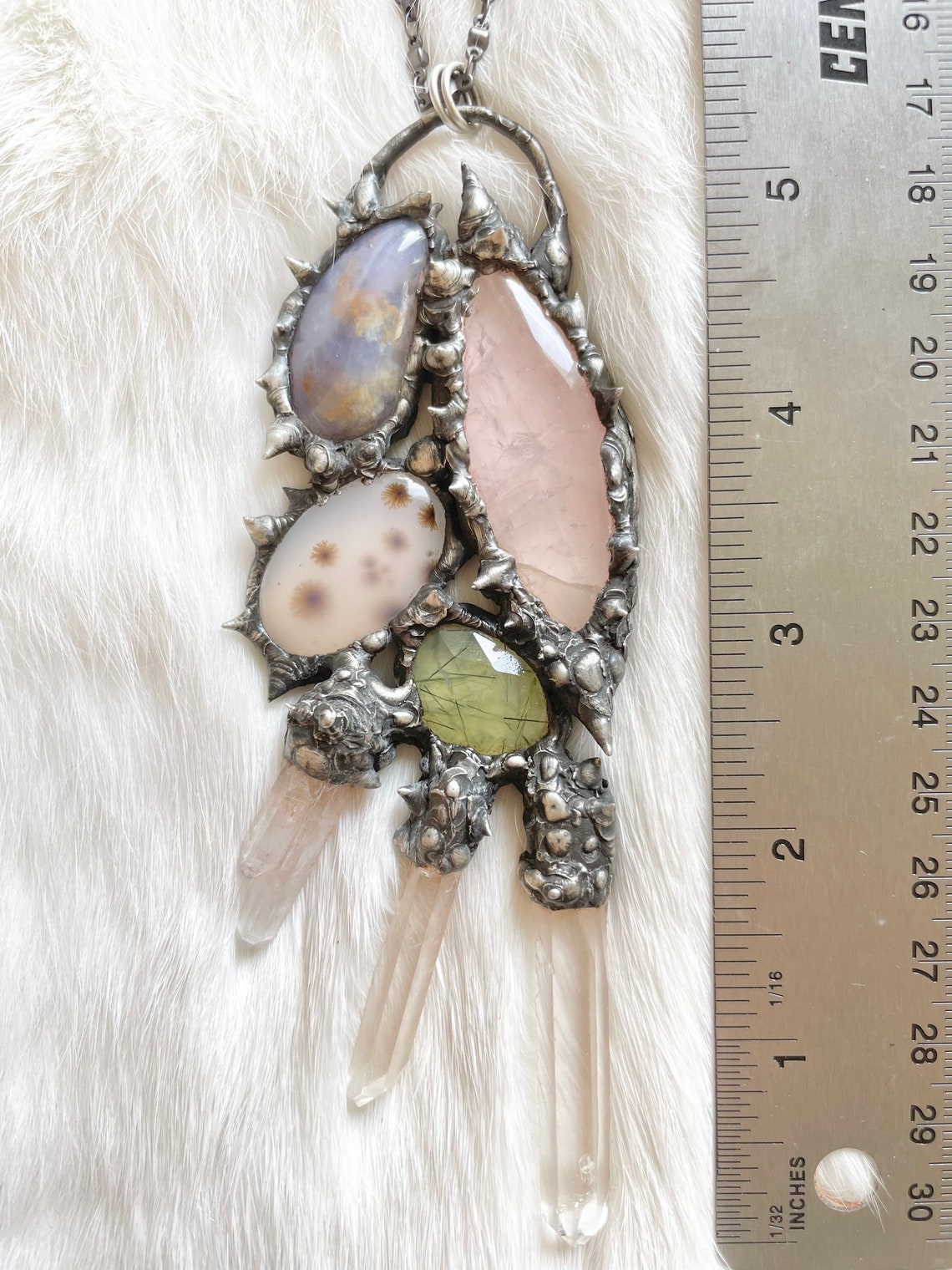 Medieval Crystal statement pendant Etsy