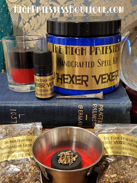 Hexer Vexer Reversal Spell Kit. Send Curses, Hexes, Negativity Back! High Priestess Made and Blessed.