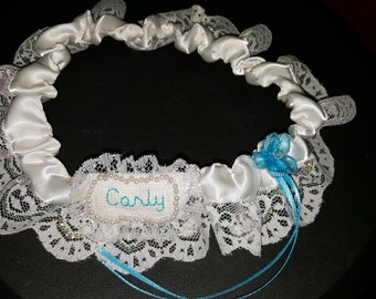 Wedding Garter  **PERSONALIZED**