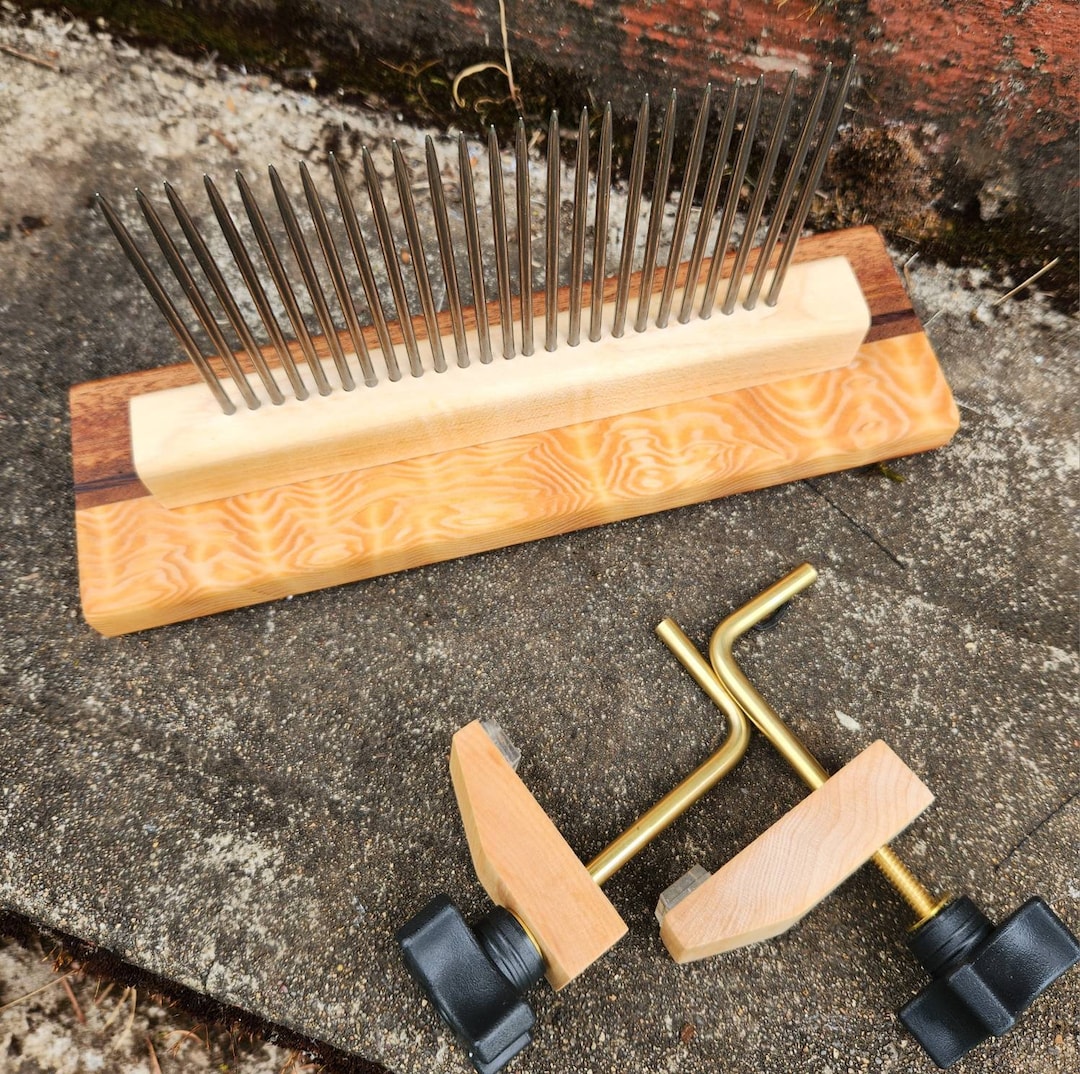 Wool Hackle 6 Single Row Fir and Mango Etsy