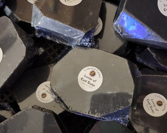 Morceau de charbon - Savon de suif fait main - Clou de girofle orange avec vanille, cadeau des fêtes, barre de traitement à froid, cadeau pour les enfants