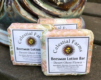 Naturalny wosk pszczeli w kostce - Desert Ghost Flower - nawilżający balsam z woskiem pszczelim, balsam w kostce