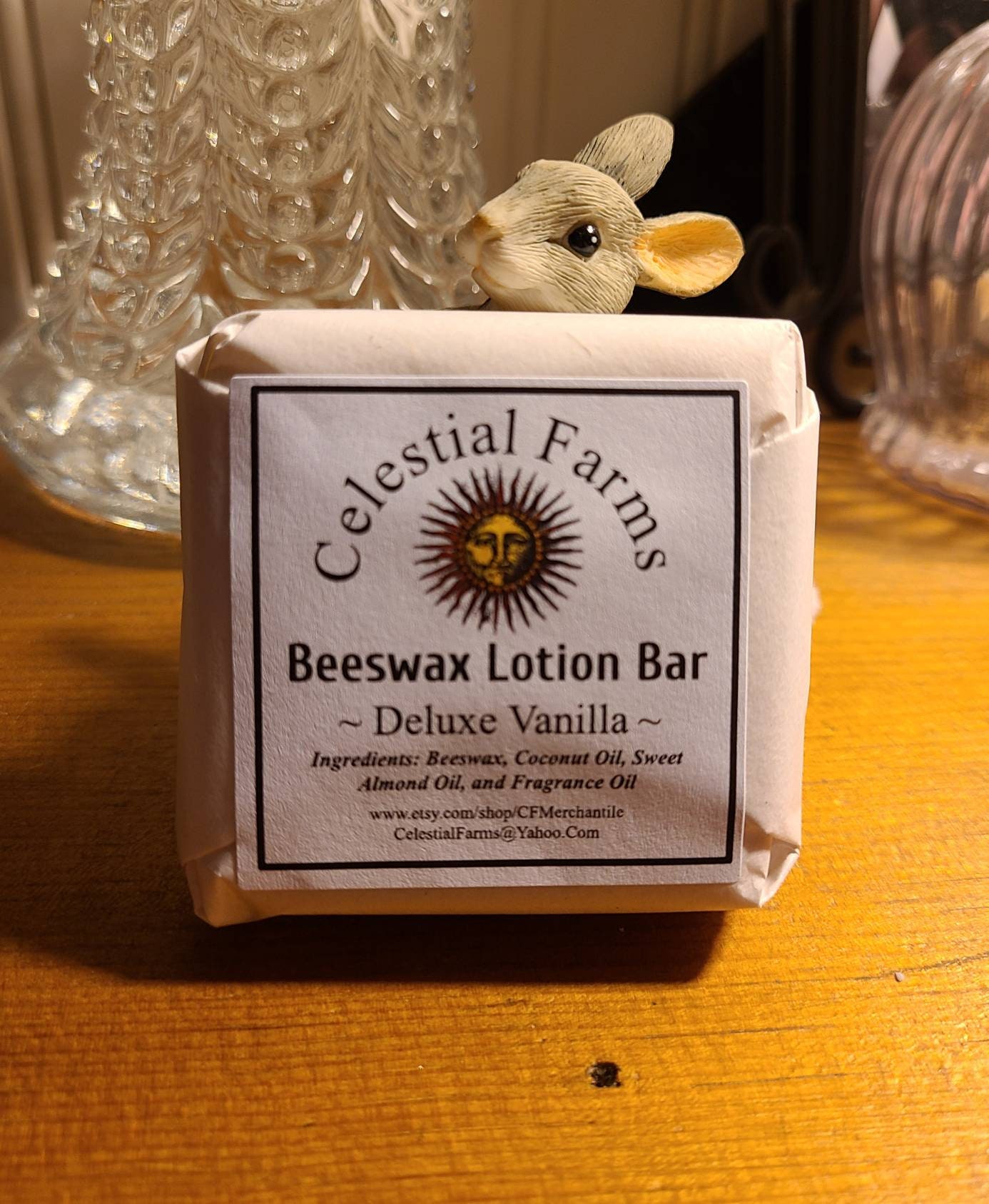 Natural Bees Wax Lotion Bar Deluxe Vanilla Beeswax pic