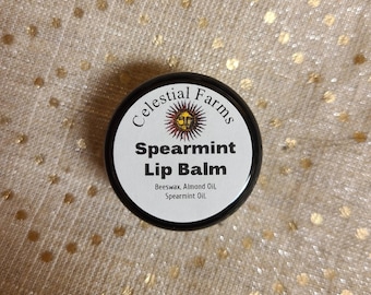 Baume à lèvres naturel à la cire d'abeille - menthe verte, cire d'abeille