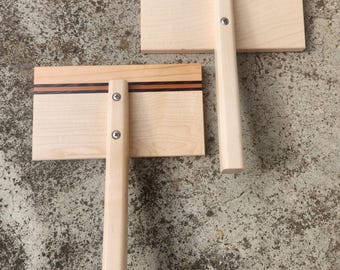 Peignes pour cardage à main en laine/coton - Peignes à carder en laine pour carder en polaire, au choix 72 ou 120 TPI, érable et cerisier