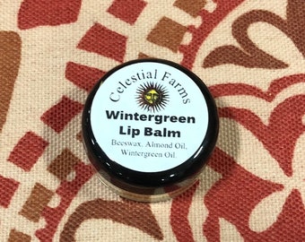 Natural Bees Wax Lip Balm - Wintergreen, Beeswax Balm