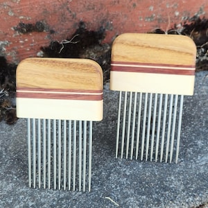 Wool combs - Single Row - Canary and Maple